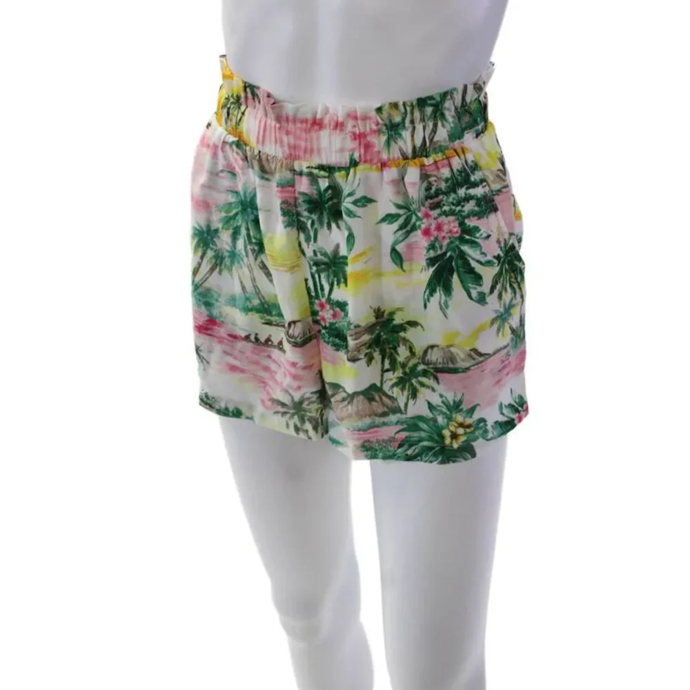 BB Dakota Womesn Novelty Print Two Pocket High-Rise Shorts Multicolor Size XS